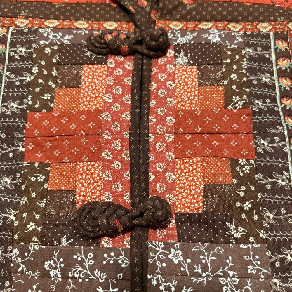 Handmade Quilted Folk Art Jacket | Patchwork Prairie Coat - Picture 12 of 16